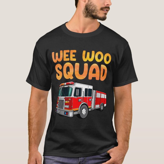 Funny Firefighter Art For Kids Men Women Fireman F T-Shirt (Front)