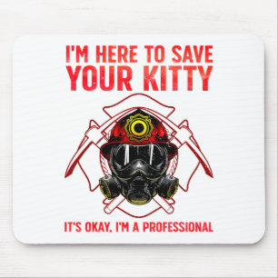 Funny Firefighter Art For Men Women Fireman Gag Fi Mouse Pad