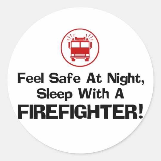 Funny Firefighter Classic Round Sticker