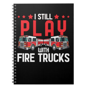 Funny Firefighter Dad Husband Witty Fireman Notebook