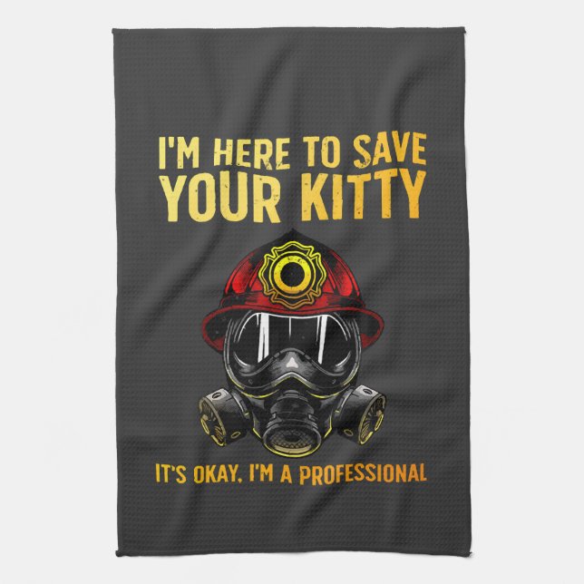 Funny Firefighter For Fireman Kitchen Towel (Vertical)
