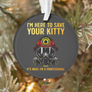 Funny Firefighter For Fireman Ornament