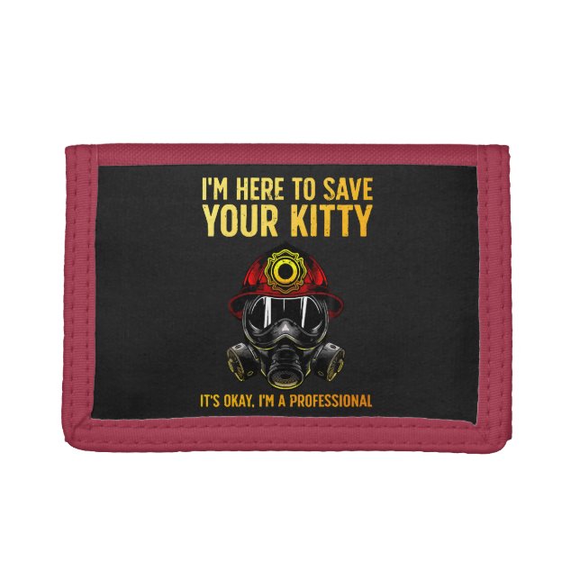 Funny Firefighter For Fireman Tri-fold Wallet (Front)