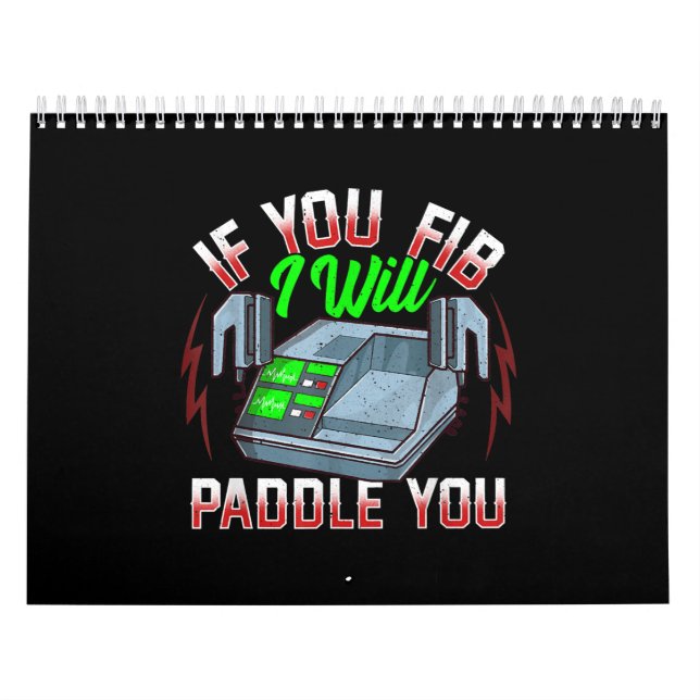 Funny FireFighter Police Office Defibrillator Calendar (Cover)