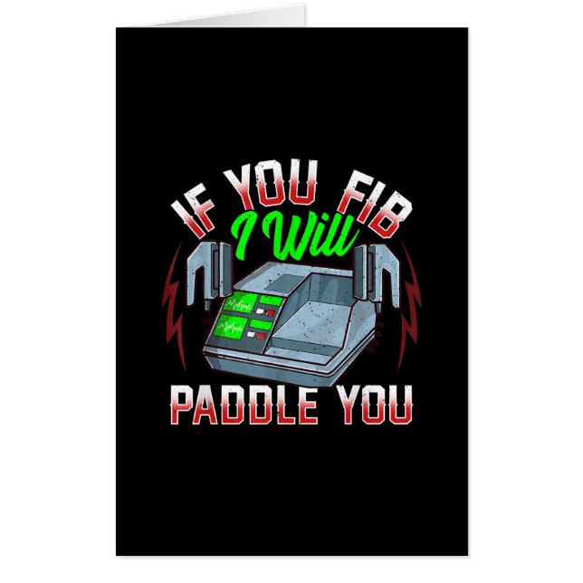 Funny FireFighter Police Office Defibrillator Card (Front)
