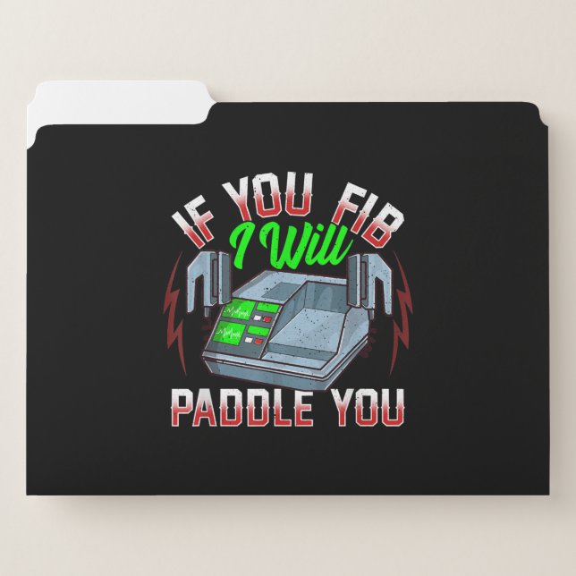 Funny FireFighter Police Office Defibrillator File Folder (Front Left)