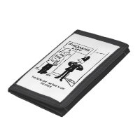 Funny Fireman Firefighter and Policeman Cartoon Trifold Wallet