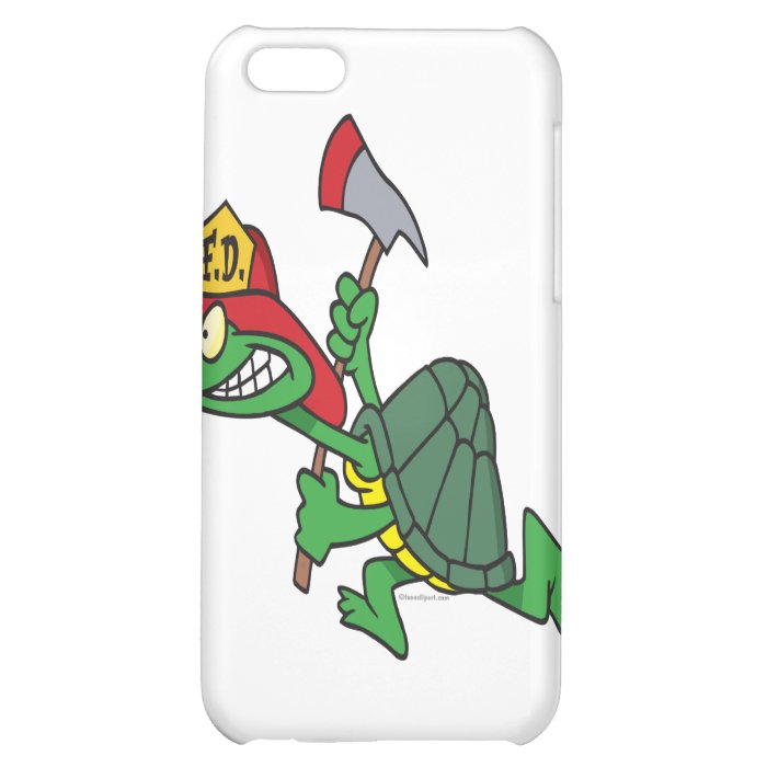 funny fireman firefighter turtle cartoon iPhone 5C covers
