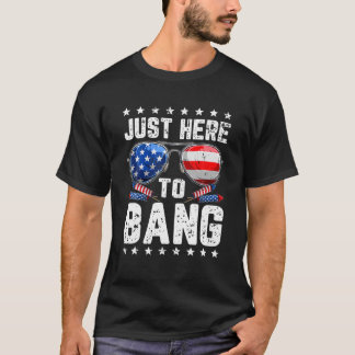 Funny Firework Fourth July Just Here To Bang 4Th O T-Shirt