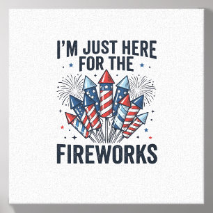 Funny Fireworks Lover Vintage Patriotic Shirt_1 Canvas Photo Tile