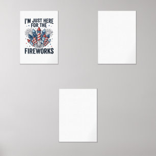 Funny Fireworks Lover Vintage Patriotic Shirt_1 Wall Art Sets