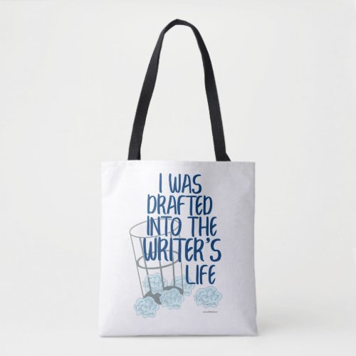 Funny First Draft Author Book Slogan Design Tote Bag