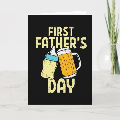 Funny First Fathers Day Matching daddy and child Card