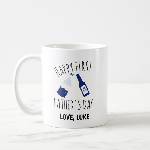 Funny First Fathers Day  Wishes 1 DAD  Baby  Coffee Mug