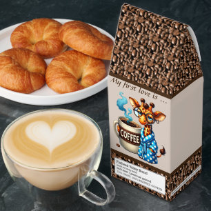Funny first love giraffe roasted coffee