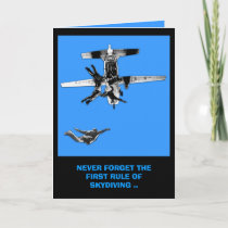 Funny,first rule of skydiving birthday card