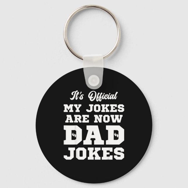 Funny First Time Dad For Men New Father Papa Dad J Keychain (Front)