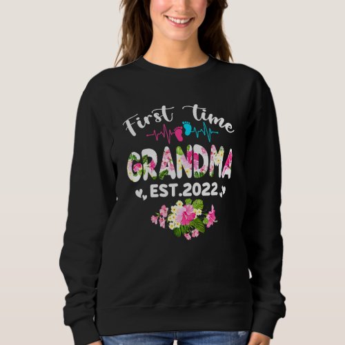 Funny First Time Grandma Birthday Mothers Day Cute Sweatshirt