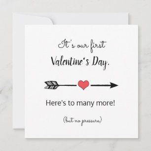 funny First Valentine's Day as couple Holiday Card
