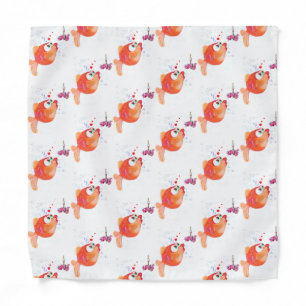 Funny Fish and Worm Bandana