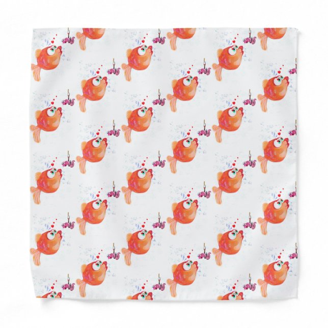Funny Fish and Worm Bandana (Front)