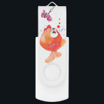 Funny Fish and Worm Flash Drive<br><div class="desc">Funny USB Flash Drives with Fish and Worm Love Romantic Cartoon Drawing Playful Gift Flash Drive - or Choose / Add Your Unique Text / Font / Color - Make Your Special Gifts - Resize and move or remove and add elements / image with customization tool ! - Drawing and...</div>
