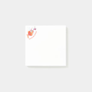 Funny Fish and Worm Love Romantic Post-it Notes