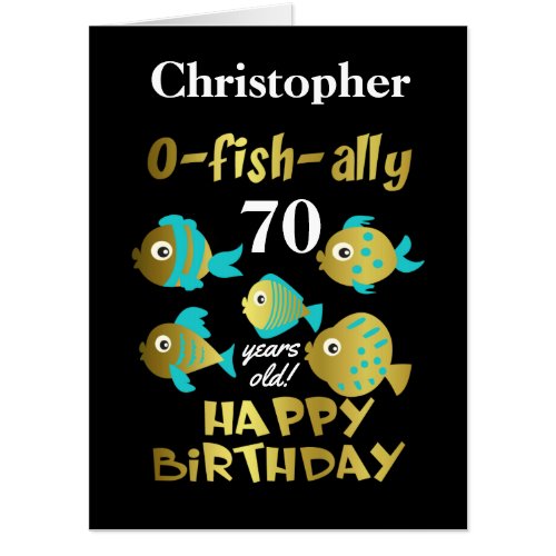 Funny Fish Any Age Oversized Birthday Card