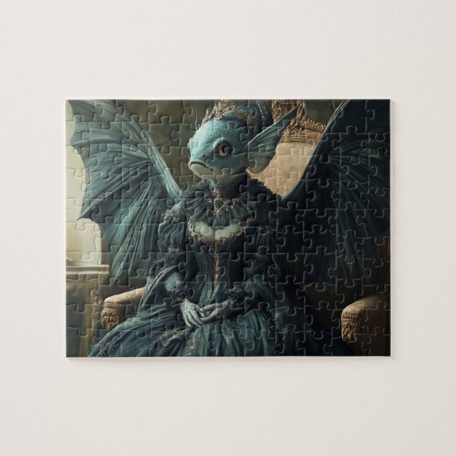 Funny Fish Bat Royalty AI Generated Art Jigsaw Puzzle (Horizontal)