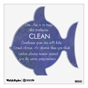 Funny Fish Bathroom Decal