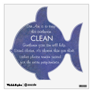 Funny Fish Bathroom Decal