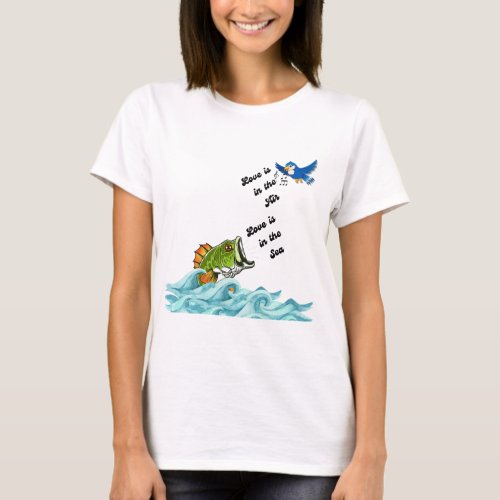 funny fish  bird T_Shirt