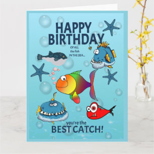 Funny Fish Birthday Card