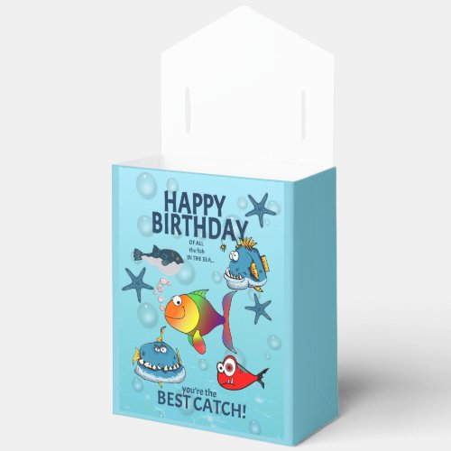 Funny Fish Birthday Favor Boxes