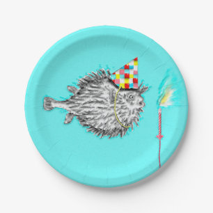 Funny Fish Birthday Paper Plates