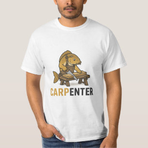 Funny Fish Carpenter Animal Pun T-Shirt