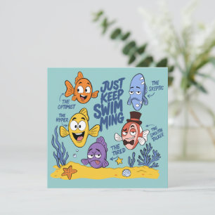 Funny Fish Characters Invitation
