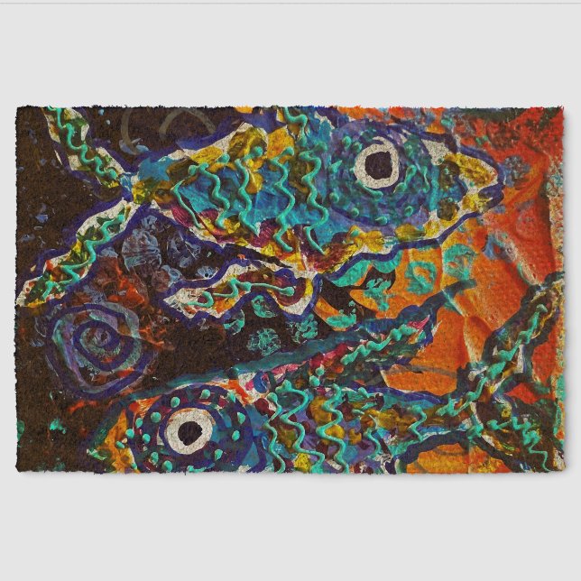 Funny Fish Coir Mat (Front)