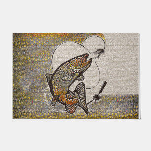 Funny Fish Doormat, Fishing Lovers Mat