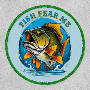 Funny Fish Fear Me Fisherman Sports Patch