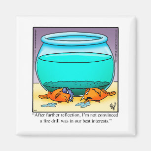Funny Fish Humor Square Magnet