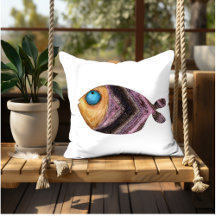 Funny fish illustration decorative interior art 