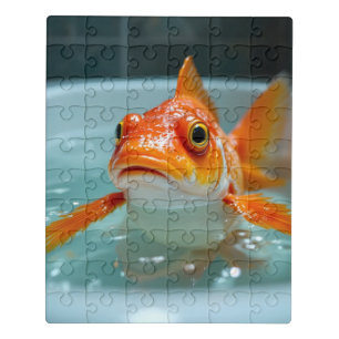 Funny fish in the bath jigsaw puzzle