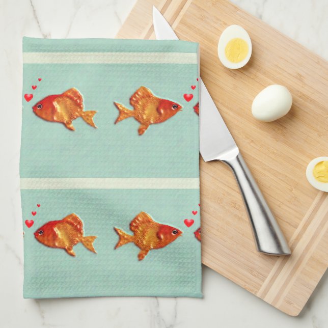 Funny Fish Kitchen Towel (Quarter Fold)
