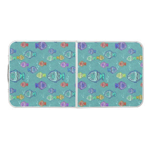 Funny FISH pattern colored + your ideas Beer Pong Table