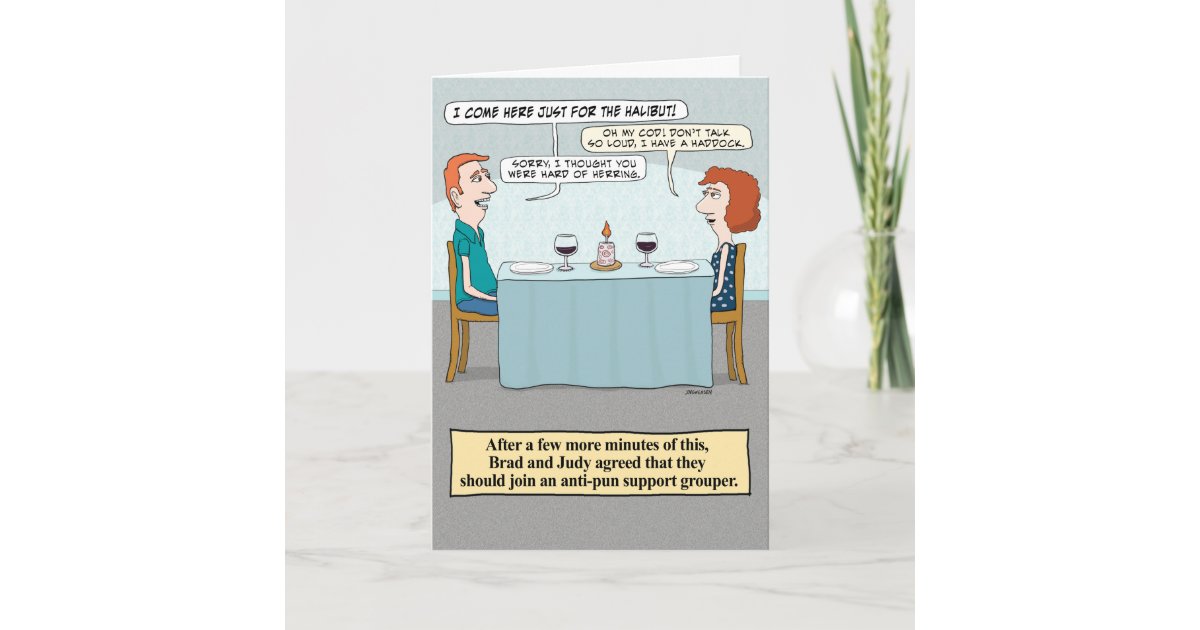 Funny Fish Puns Birthday Card | Zazzle.com