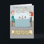 Funny Fish Puns Birthday Card<br><div class="desc">This funny cartoon birthday card features a couple at a restaurant who can't stop making fish puns, just for the halibut. Let minnow if you like it! Thanks for choosing this original design by © Chuck Ingwersen and supporting me — an independent artist! I post cartoons every day on Instagram:...</div>
