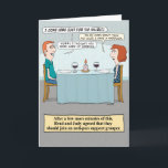 Funny Fish Puns Birthday Card<br><div class="desc">This funny cartoon birthday card features a couple at a restaurant who can't stop making fish puns, just for the halibut. Let minnow if you like it! Thanks for choosing this original design by © Chuck Ingwersen and supporting me — an independent artist! I post cartoons every day on Instagram:...</div>