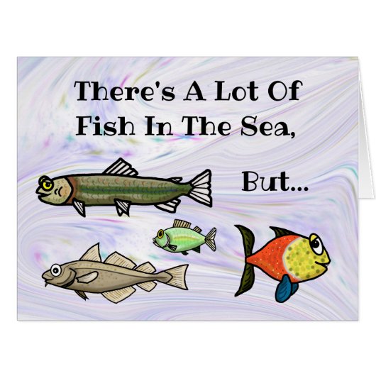 Funny Fish  Sole Mate Romantic Greeting Card (Front Horizontal)
