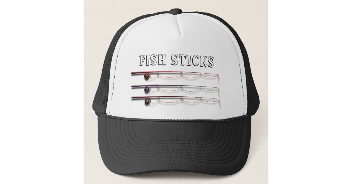 Funny Fish Sticks with Fishing Rods Trucker Hat